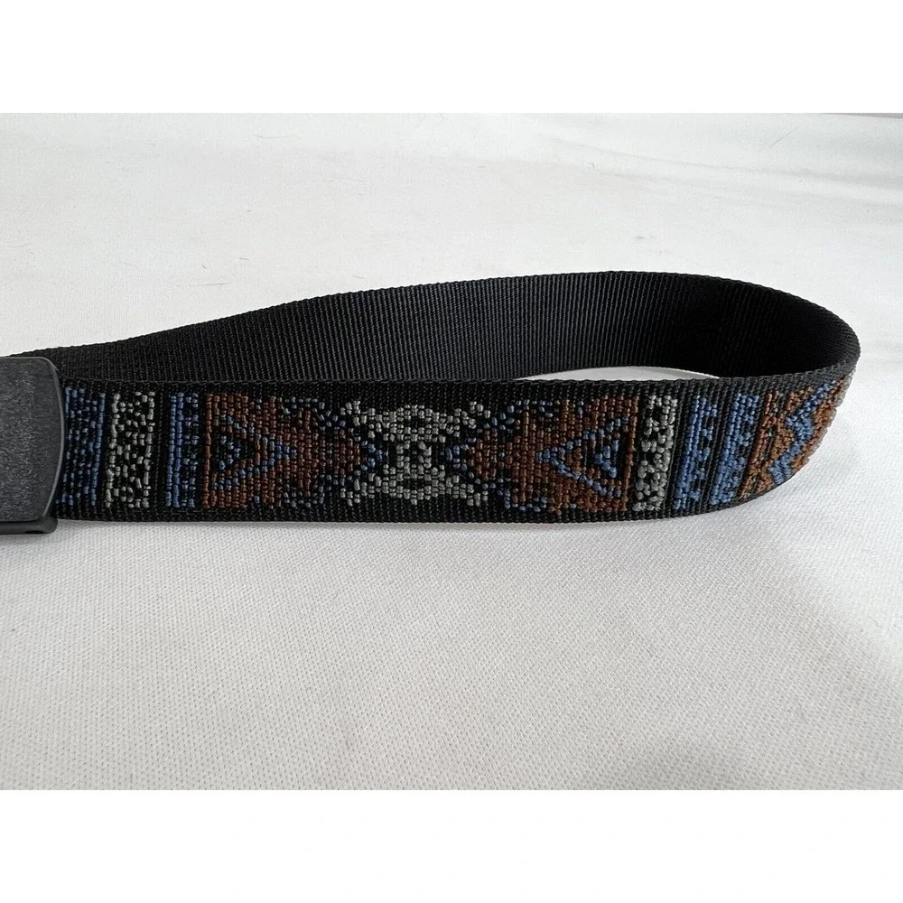 Wilderness Society Belt Mens 38 Embroidered Geometric Canvas Outdoor Casual